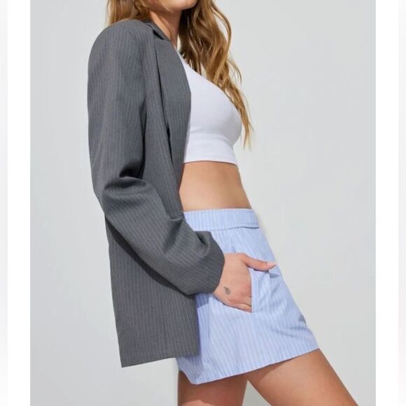 Stripe Poplin Shorts - Picture 2 of 7